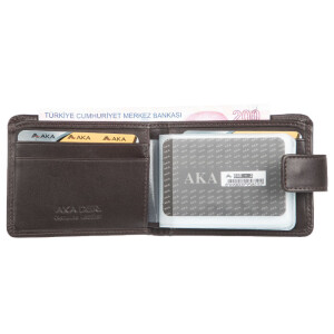 Aka Deri Kahve Kartlık Cüzdan - 045-3 - Aka (1)