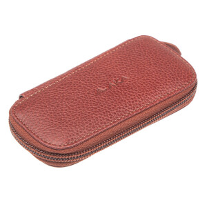 Aka Fermuarlı Bordo Deri Anahtarlık - 048-74 - Aka