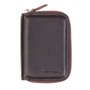 Aka Fermuarlı Deri Kahve Kredi Kartlık - 017-4 - Aka