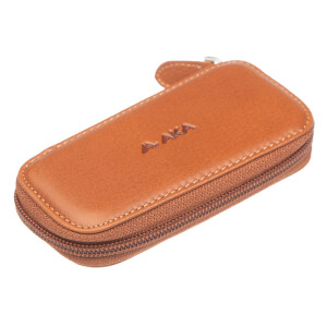 Aka Fermuarlı Taba Deri Anahtarlık - 048-5 - Aka