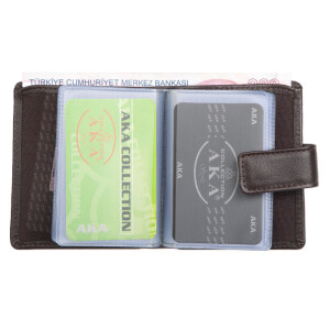 Aka Para Bölmeli Kahve Deri Kartlık - 018-3 - Aka (1)
