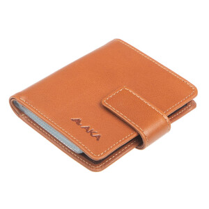 Aka Para Bölmeli Taba Deri Kartlık - 018-5 - Aka