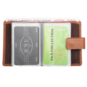 Aka Para Bölmeli Taba Deri Kartlık - 018-5 - Aka (1)