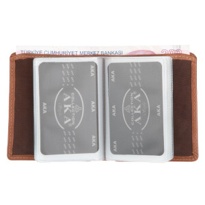 Aka Para Bölmeli Taba Deri Kartlık - 019-5 - Aka (1)