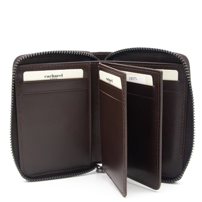 Cacharel Kahve Analin Unisex Deri Cüzdan 24375D06 - 3