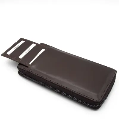 Cacharel Kahve Analin Unisex Deri Cüzdanı 211055D06 - 3