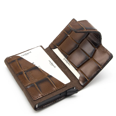 Cacharel Kahve B.Kroko Deri Kredi Kartlık 0270B8K - 3