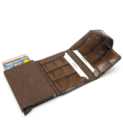 Cacharel Kahve B.Kroko Deri Kredi Kartlık 0270B8K - 4