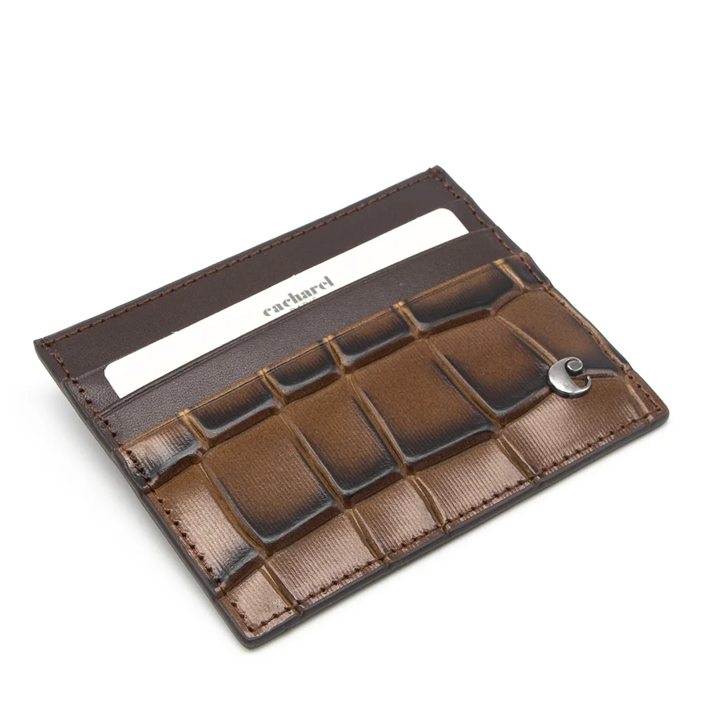 Cacharel Kahve B.kroko Unisex Deri Kartlık 0244b8k