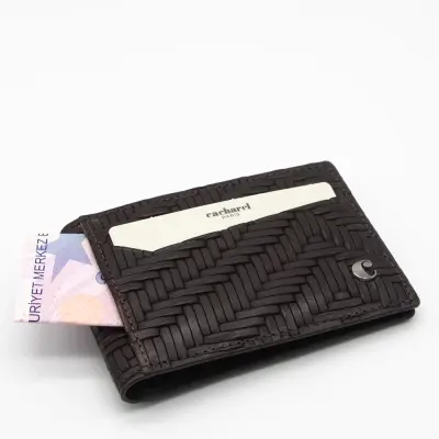 Cacharel Kahve Gladyatör Deri Kredi Kartlık 0336G66 - 3