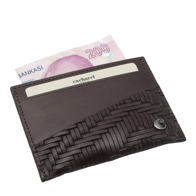 Cacharel Kahve Gladyatör Deri Kredi Kartlık 1983G66 - 2
