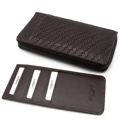 Cacharel Kahve Gladyatör Unisex Deri Cüzdanı 211055G66 - 2