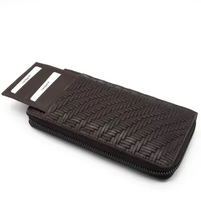 Cacharel Kahve Gladyatör Unisex Deri Cüzdanı 211055G66 - 3
