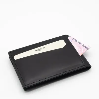 Cacharel Siyah Analin Deri Kredi Kartlık 0336A55 - 2