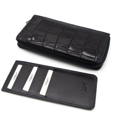 Cacharel Siyah B.Kroco Deri Ünisex Cüzdan 21055B7K - 2