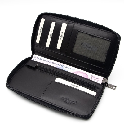 Cacharel Siyah B.Kroco Deri Ünisex Cüzdan 21055B7K - 4