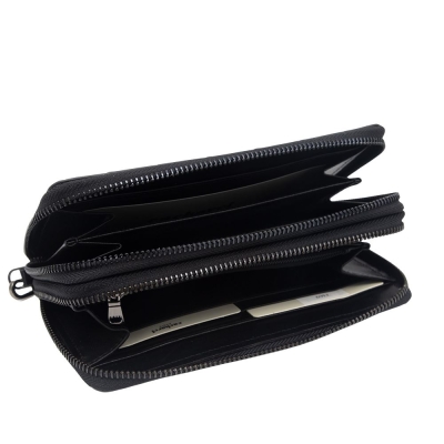 Cacharel Siyah B.Kroco Deri Ünisex Cüzdan 3369B7K - 2