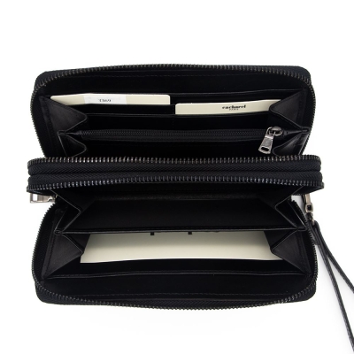 Cacharel Siyah B.Kroco Deri Ünisex Cüzdan 3369B7K - 3