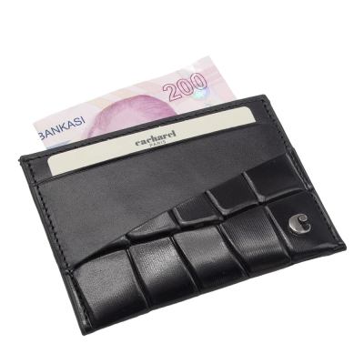Cacharel Siyah B.Kroko Deri Kredi Kartlık 1983B7K - 2
