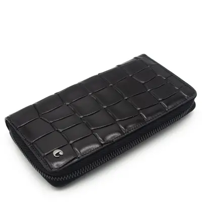 Cacharel Siyah B.Kroko Unisex Deri Cüzdanı 211055B7K - 1