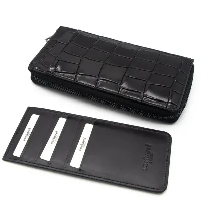 Cacharel Siyah B.Kroko Unisex Deri Cüzdanı 211055B7K - 2