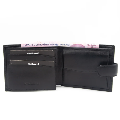 Cacharel Siyah Deri Erkek Cüzdanı 82062 - 2