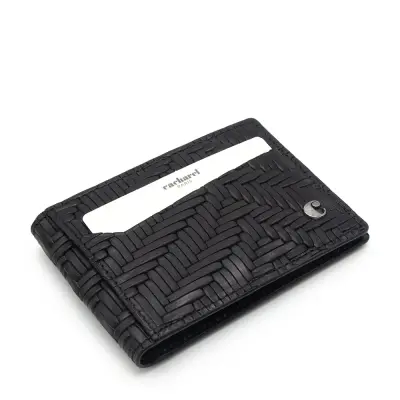 Cacharel Siyah Gladyatör Deri Kredi Kartlık 0336G65 - 1