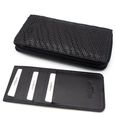 Cacharel Siyah Gladyatör Deri Ünisex Cüzdan 21055G65 - 2