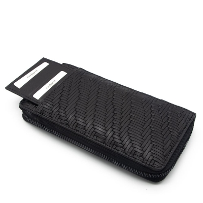 Cacharel Siyah Gladyatör Deri Ünisex Cüzdan 21055G65 - 3