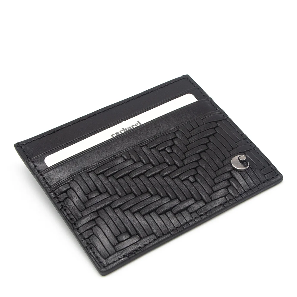 Cacharel Siyah Gladyatör Unisex Deri Kartlık 0244g65