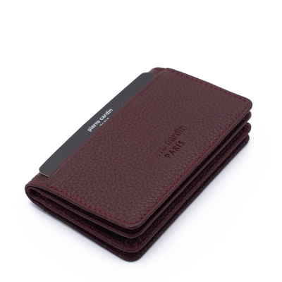 Pierre Cardin Bordo Unisex Deri Kartlık 0188B6D - 1