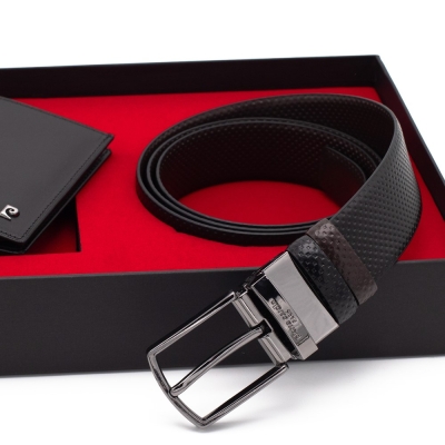 Pierre Cardin Çift Yönlü Deri Kemer & Cüzdan İkili Set PCCİFT04SK-1135A2C - 3