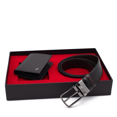 Pierre Cardin Çift Yönlü Deri Kemer & Cüzdan İkili Set PCCİFT04SK-1335A2C - 1