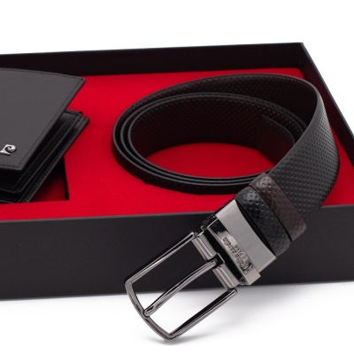 Pierre Cardin Çift Yönlü Deri Kemer & Cüzdan İkili Set PCCİFT04SK-1335A2C - 3