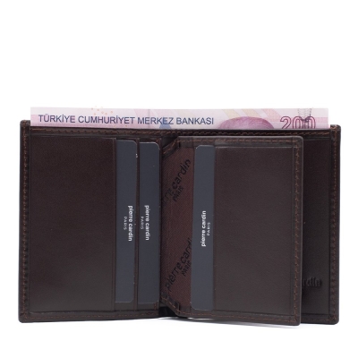 Pierre Cardin Kahve Analin Erkek Cüzdanı 1335K8N - 2