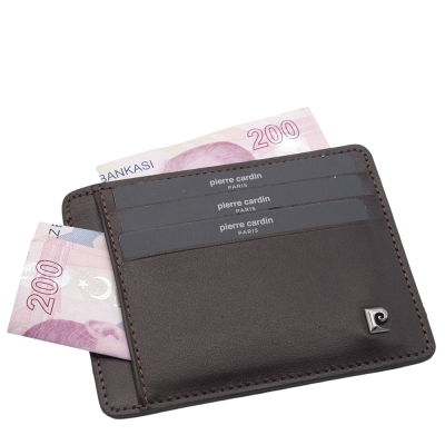 Pierre Cardin Kahve Analin Unisex Deri Kartlık 0422D06 - 2