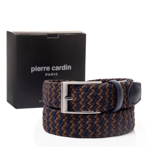 Pierre Cardin Kahve-Lacivert Örgü Erkek Kemer PC-174K7L 