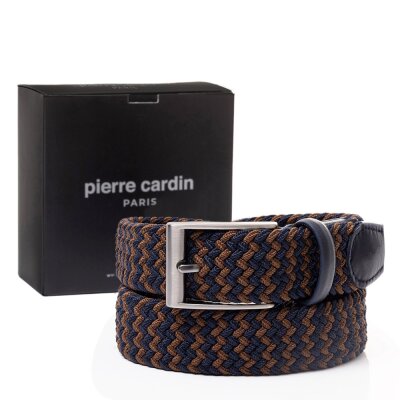 Pierre Cardin Kahve-Lacivert Örgü Erkek Kemer PC-174K7L - 1