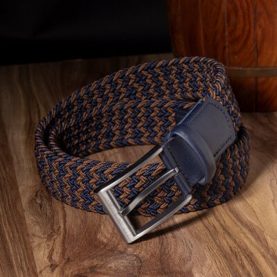 Pierre Cardin Kahve-Lacivert Örgü Erkek Kemer PC-174K7L - 5