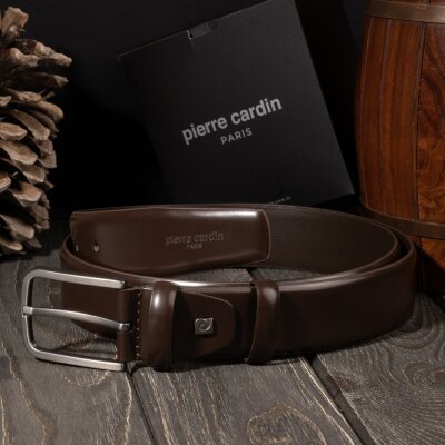 Pierre Cardin Kahve Rugan Deri Erkek Kemer PC100R8K - 5