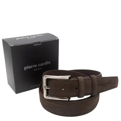 Pierre Cardin Kahve Suet Deri Erkek Kemer PC-1009KS3 - 1