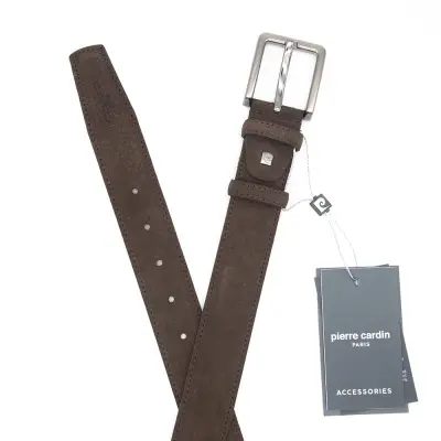 Pierre Cardin Kahve Suet Deri Erkek Kemer PC-1009KS3 - 5