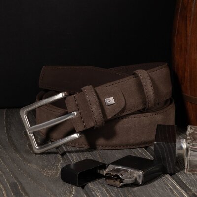 Pierre Cardin Kahve Suet Deri Erkek Kemer PC-1009KS3 - 5