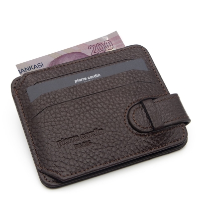 Pierre Cardin Kahve Unisex Deri Kartlık 0510A42 - 2