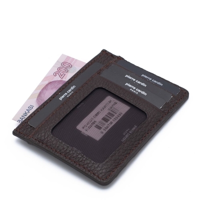 Pierre Cardin Kahve Unisex Deri Kredi Kartlık 0323K6C - 2
