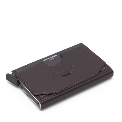 Pierre Cardin Kahve Unisex Otomatik Deri Kartlık 0273K4Y - 1
