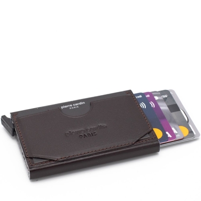 Pierre Cardin Kahve Unisex Otomatik Deri Kartlık 0273K4Y - 3