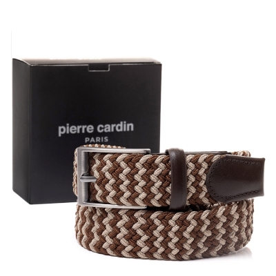 Pierre Cardin Kahve-Vizon Örgü Erkek Kemer PC-1745K3V - 1
