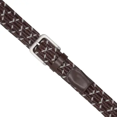 Pierre Cardin Kahve/Gri Premium Örgü Deri Kemer PC-1713K6G - 4