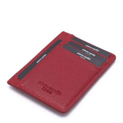 Pierre Cardin Kırmızı Unisex Deri Kredi Kartlık 0323K4F - 1